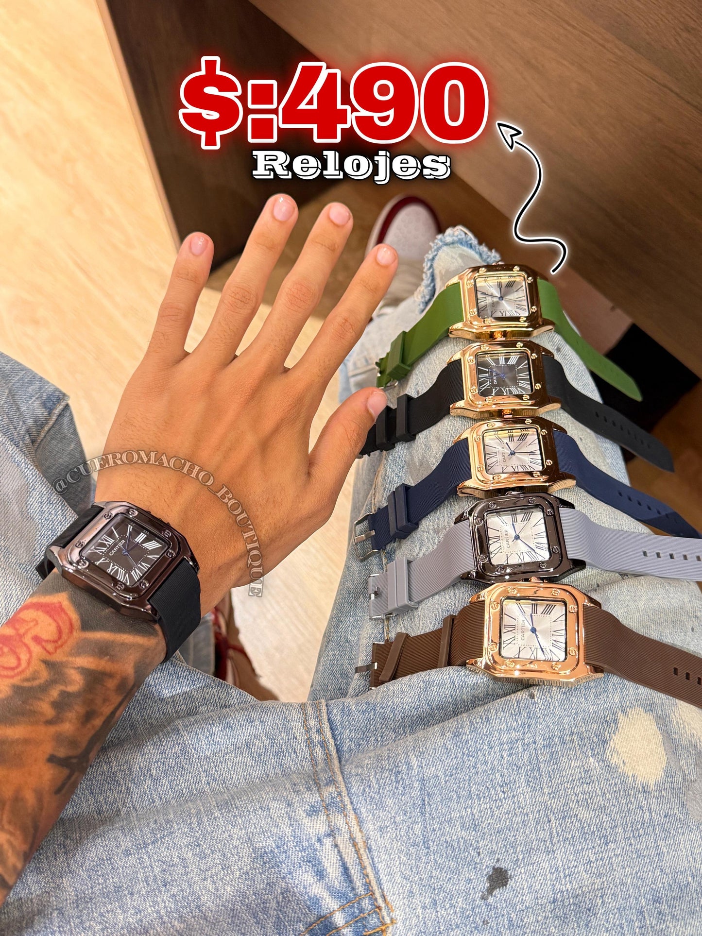 Cadenas,Reloj y Aretes