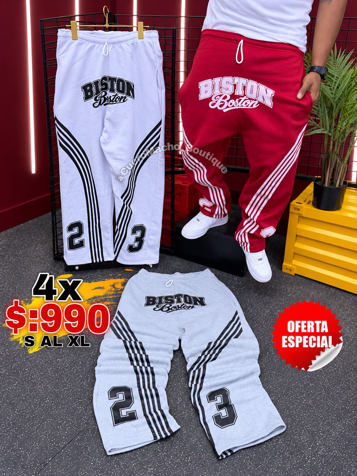 Pantalones algodón campana 4x $:990