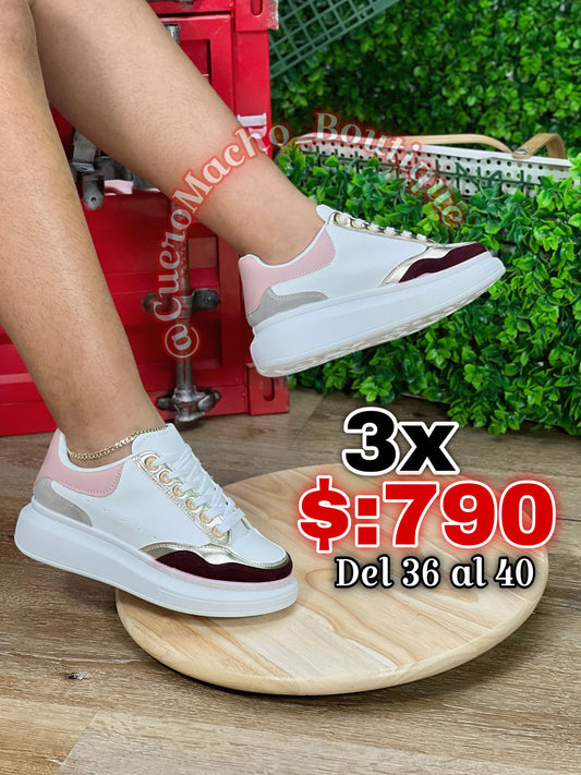 Tenis fashion 3x $790