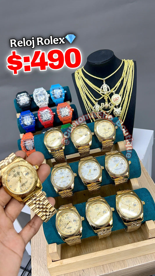 cadenas,Reloj y Aretes